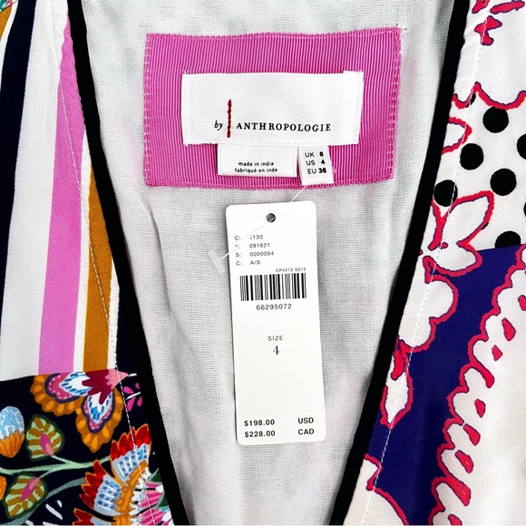 NWT Anthropologie Ruffled Patchwork Midi Dress - Picture 8 of 10